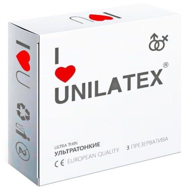  Ультратонкие презервативы &quot;Unilatex Ultra Thin&quot; №3, 