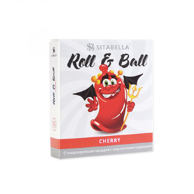 Презервативы &quot;Sitabella Roll &amp; Ball Cherry&quot; с шариками и ароматом вишни, 