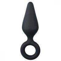 Анальный стимулятор "Easy Toys Black Buttplug With Pull Ring Large"