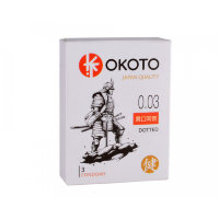 Презервативы "Okoto Dotted №3" с точечной текстурированной поверхностью с продлевающим эффектом
