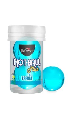 Лубрикант на масляной основе &quot;Hot Ball Plus Esfria&quot; в виде двух шариков с охлаждающим эффектом, 