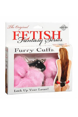 Наручники металлические &quot;Furry Love Cuffs&quot; с мехом розовые, 