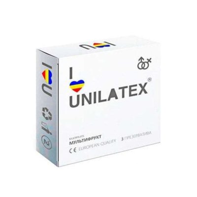 Ароматизированные цветные презервативы &quot;Unilatex Multifruits&quot; №3, 