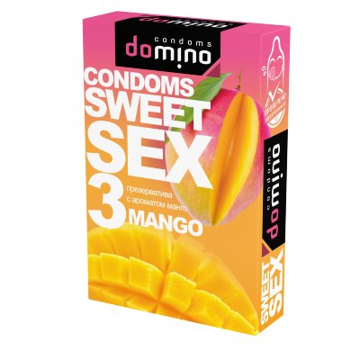 Презервативы для орального секса &quot;Domino Sweet Sex Mango&quot; (Манго), 