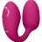 Вибро-яйцо с дополнительной клиторальной стимуляцией изогнутой формы "Vive Aika - Pink" - 