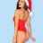 Тедди из эластичного материала красного цвета "Kissmas Obsessive" XS/S - 