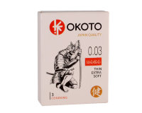 Презервативы "Okoto Thin Extra Soft №3" мягкие и тонкие