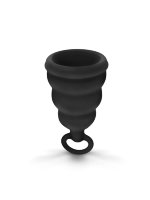 Cиликоновая менструальная чаша с защитой от протечек "Gvibe Gcup Black" 10 мл.