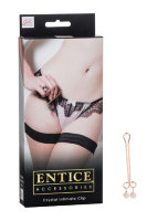 Зажим для половых губ "Entice Crystal Intimate Clip" с кристаллом, золотистый