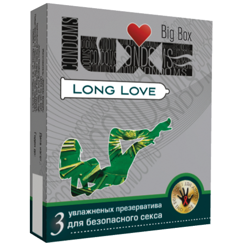 Love lux. Презервативы Luxe big Box long Love. Презервативы Luxe big Box long Love 40% 3шт в уп. Luxe Luxe big Box long Love №3. Латексные презервативы 3 штуки.